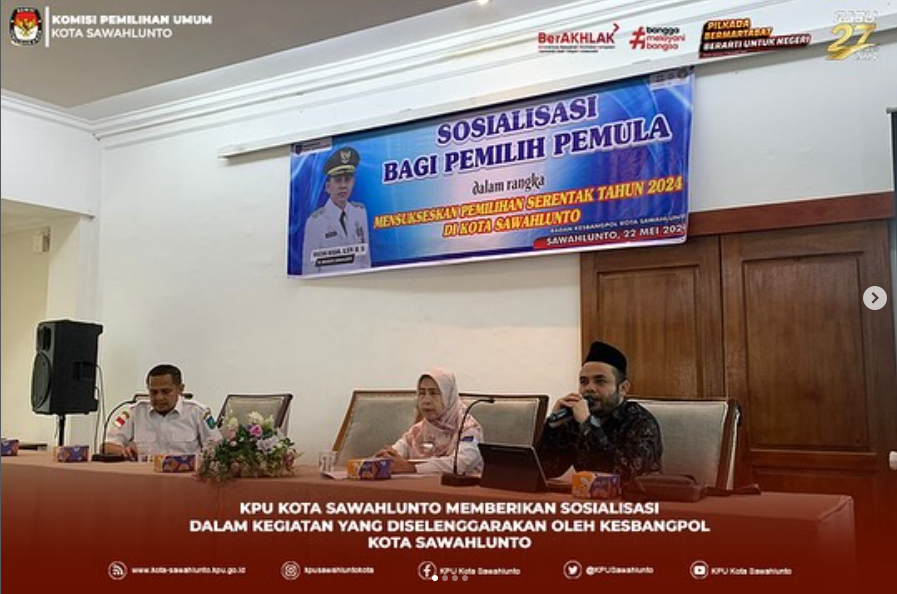 Narasumber pada Sosialisasi Pemilihan Serentak Nasional kepada Pemiliih Pemula