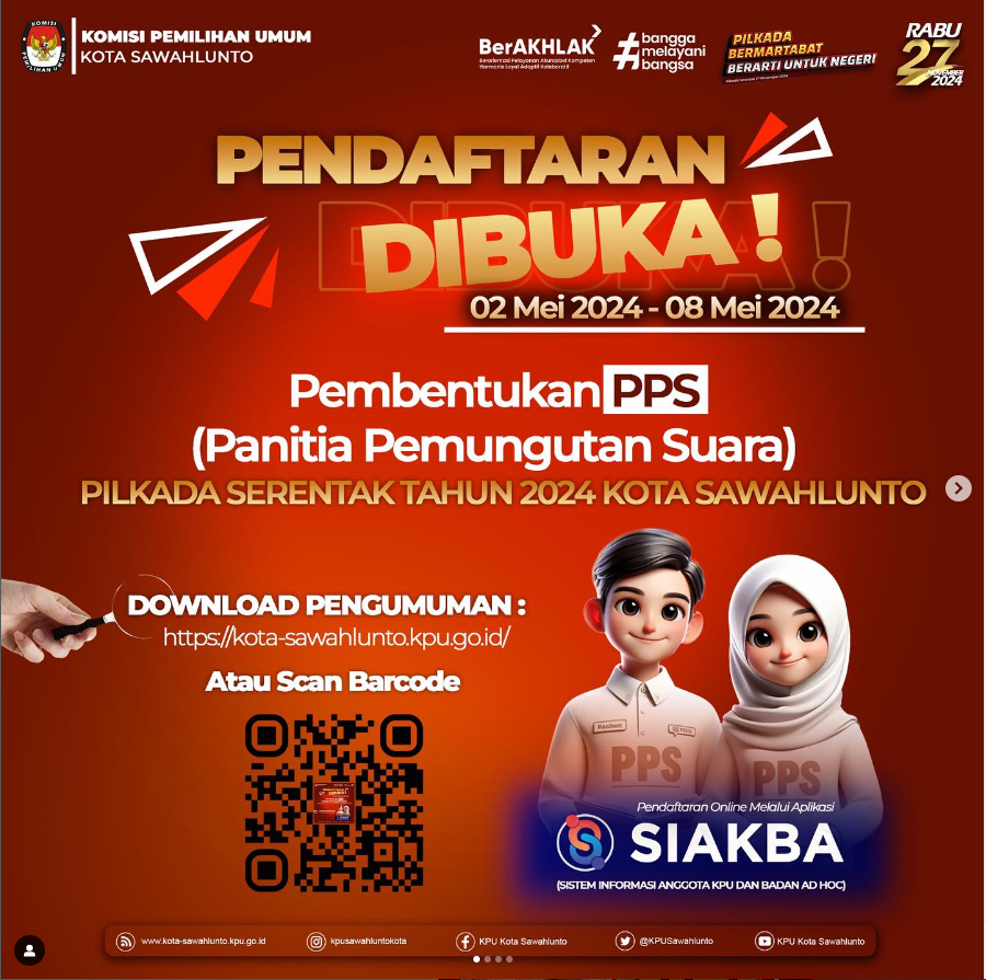 Pengumuman Penerimaan Anggota Panitia Pemungutan Suara (PPS)