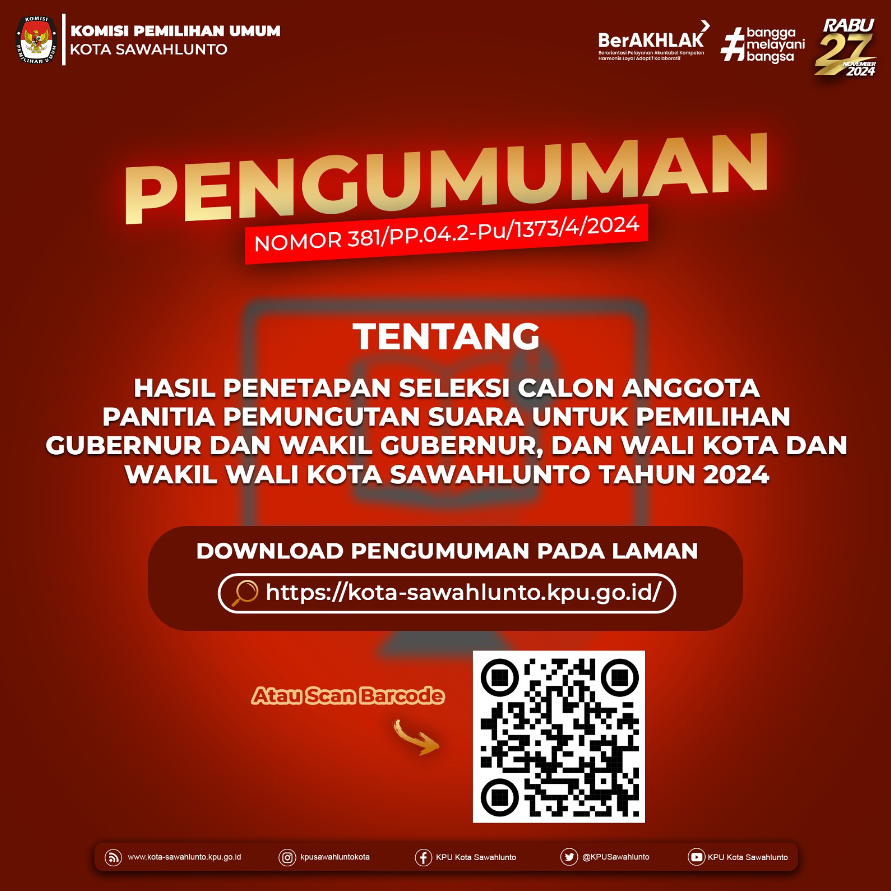 Pengumuman Hasil Seleksi Anggota PPS