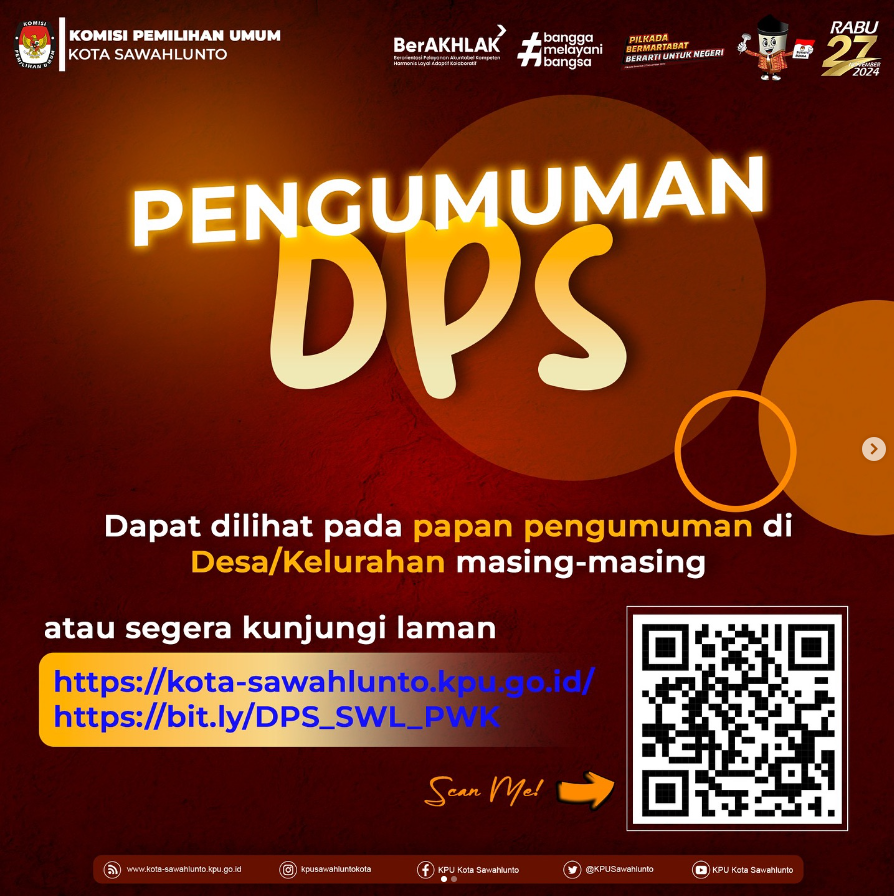 Pengumuman DPS tingkat Kota Sawahlunto