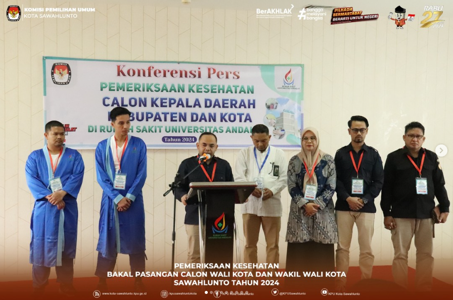 Pemeriksaan Kesehatan Bakal Pasangan Calon Wali Kota dan Wakil Wali Kota Sawahlunto 2024