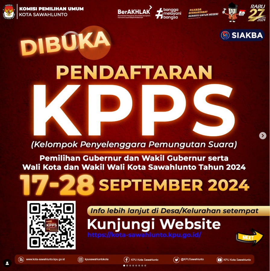 Telah Dibuka Pendaftaran KPPS untuk Pemilihan Serentak Nasional tahun 2024